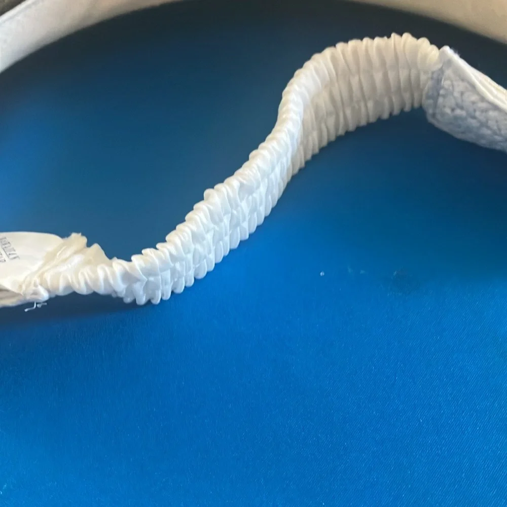 Maui White Visor with Rainbow Stripes